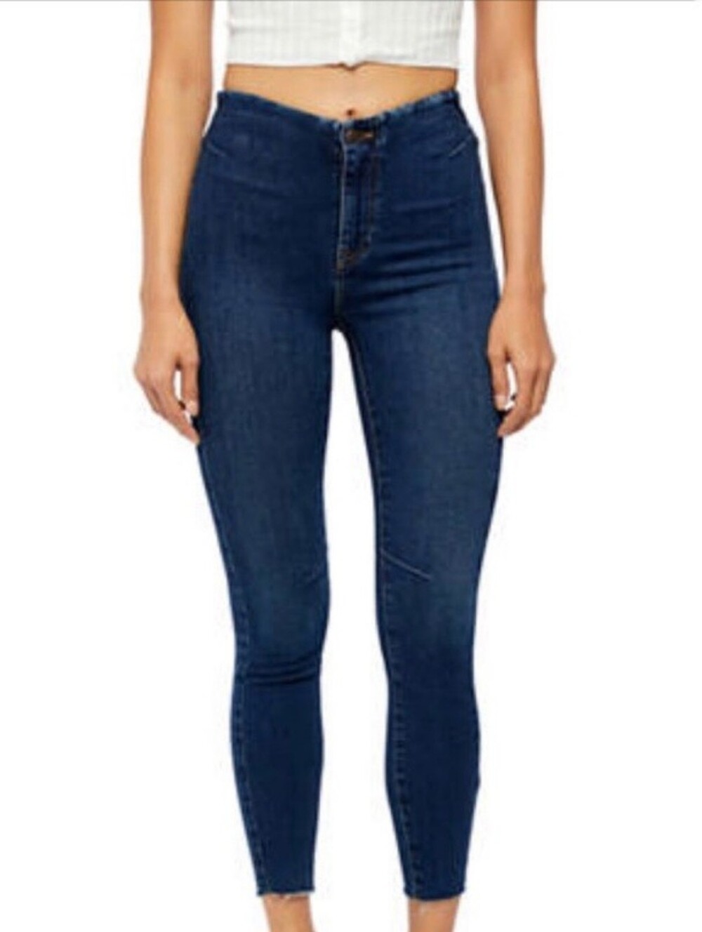 Free People Miles Away High Waist Crop Skinny Jeans in Feels like Sunshine 30
